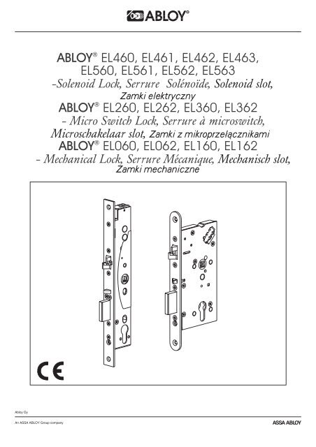 ABLOY® EL460, EL461, EL462, EL463, EL560, EL561, EL562, EL563