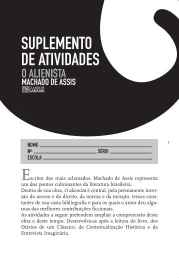 SUPLEMENTO DE ATIVIDADES - Editora Saraiva