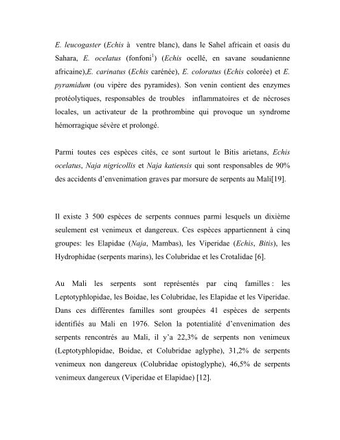 thèse aspects epidemiologiques et incidence des morsures de ...