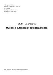 UE9 - Cours n°25 Mycoses cutanées et ectoparasitoses