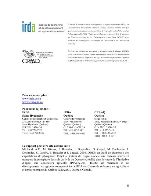 Télécharger le manuel de l'utilisateur - IRDA