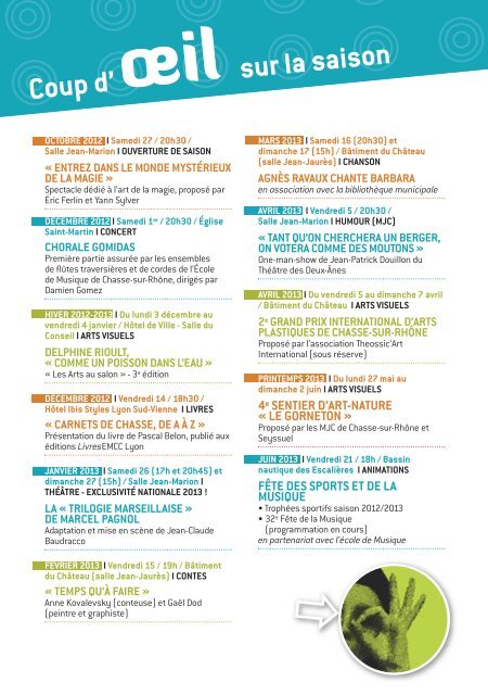 Plaquette saison culturelle 2012-2013 - Chasse-sur-Rhône