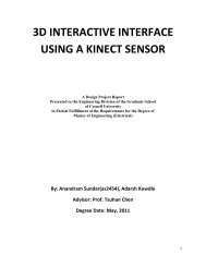3d interactive interface using a kinect sensor - Cornell University