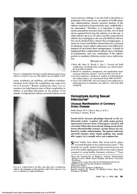 Hemoptysis during Sexual Intercourse* - CHEST Publications ...