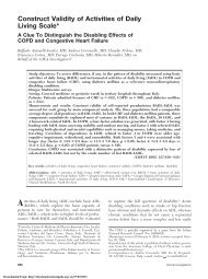 Construct Validity of Activities of Daily Living Scale* - CHEST ...