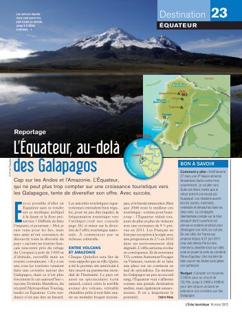 L'Équateur, au-delà des Galapagos - Echo Touristique