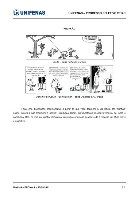 Conhecimentos Gerais - Unifenas