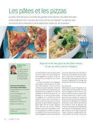 Les pâtes et les pizzas (PDF, 1.2 MB) - le menu