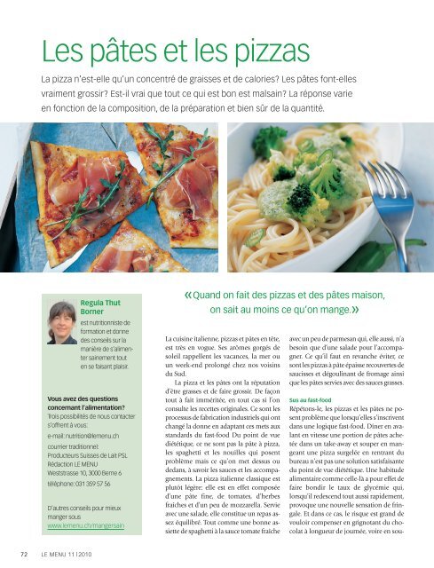 Les Pates Et Les Pizzas Pdf 1 2 Mb Le Menu