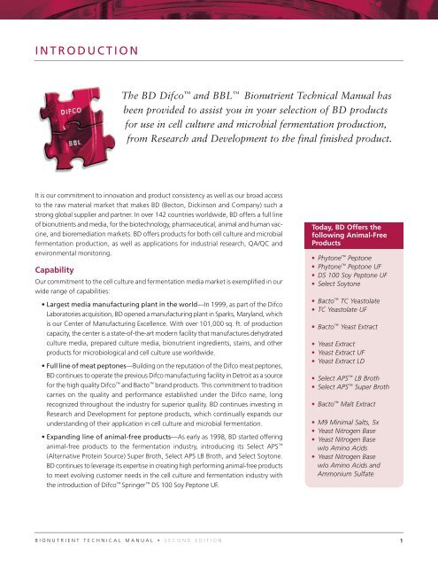 BD Biopharmaceutical Production