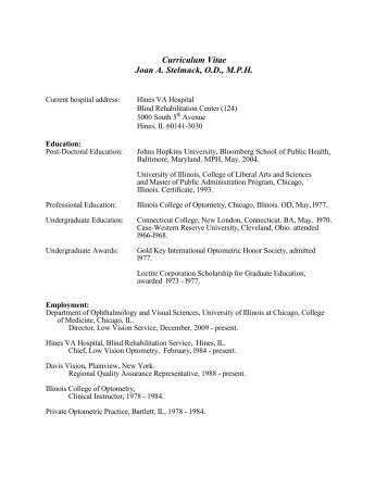 CV Joan [W51] - University of Illinois College of Medicine at Chicago ...