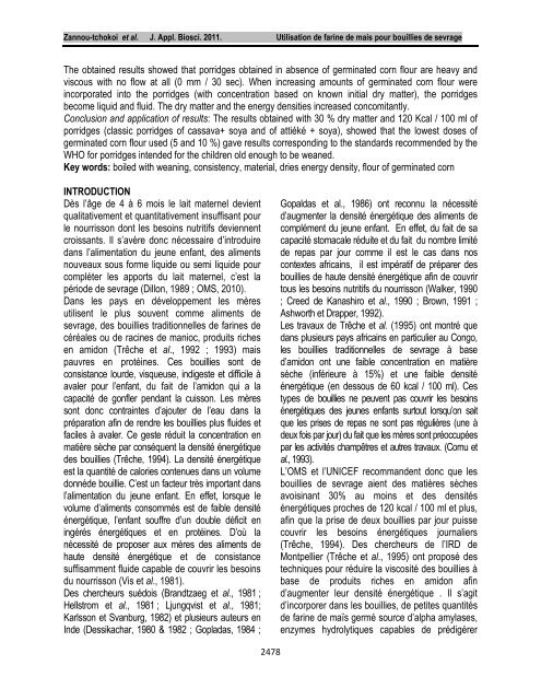 Utilisation de la farine de maïs germe source d'alpha ... - Elewa.org