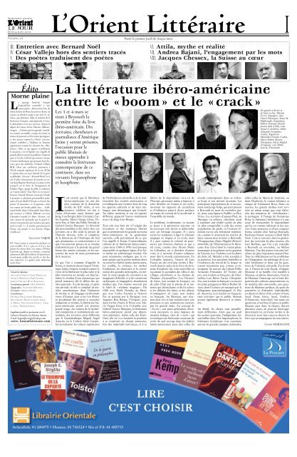 La littérature ibéro américaine entre le « boom   L Orient Le Jour 