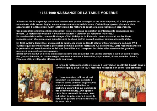 Enseigner l'histoire des arts de la table