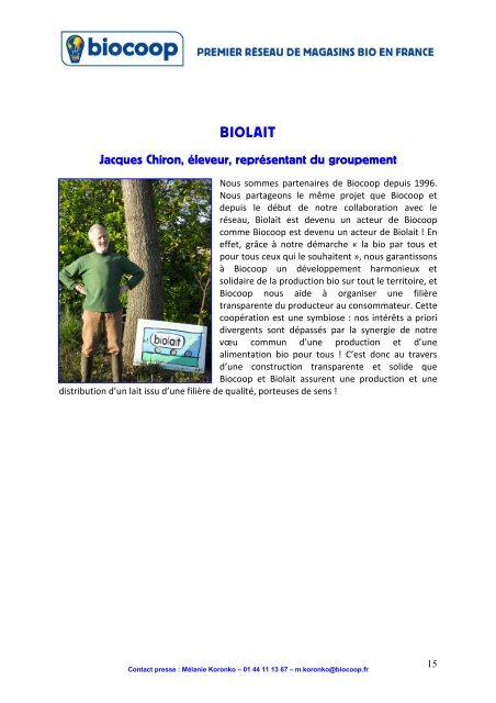 LES PRODUCTEURS SOCIÉTAIRES DE BIOCOOP ( pdf , 1 Mo )