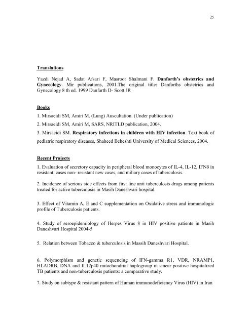 CURRICULUM VITAE - University of Illinois College of Medicine at ...