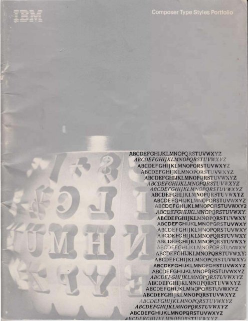 type styles of the IBM Selectric Composer - Luc Devroye
