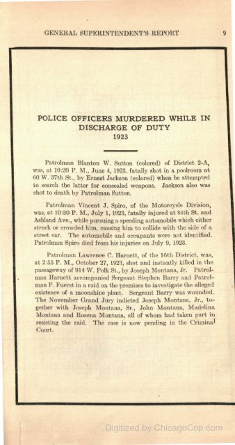 Chicago Police Department Annual Report - 1923 - Chicago Cop.com