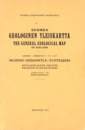 GEOLOGINEN YLEISKARTTA - arkisto.gsf.fi