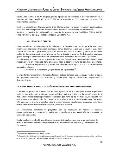 Querétaro-Finca Agrarista S. de S.S. Producción de ... - Red Innovagro