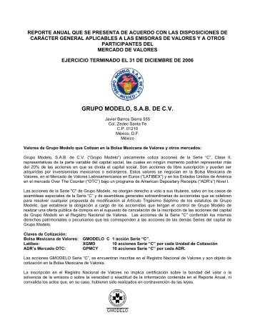 GRUPO MODELO, S.A.B. DE C.V. - Latibex