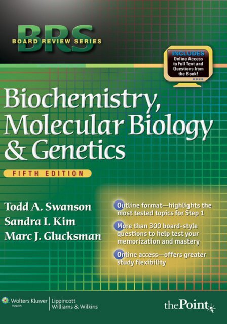 044-BRS Biochemistry, Molecular Biology, and Genetics, Fifth Edition