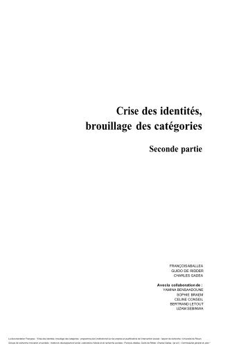 Crise des identités, brouillage des catégories - La Documentation ...
