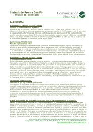Síntesis de Prensa ComFin - Comunicación Financiera ComFin