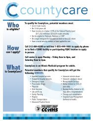 CCHHS CountyCare Fact Sheet - Chicago Tonight