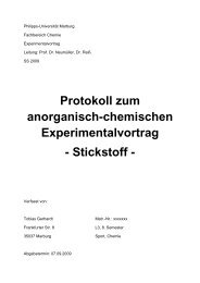 Protokoll zum anorganisch-chemischen Experimentalvortrag - ChidS