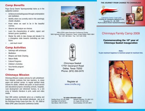 Brochure - Chinmaya Mission Dallas/Fort worth
