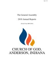 The General Assembly - Church of God
