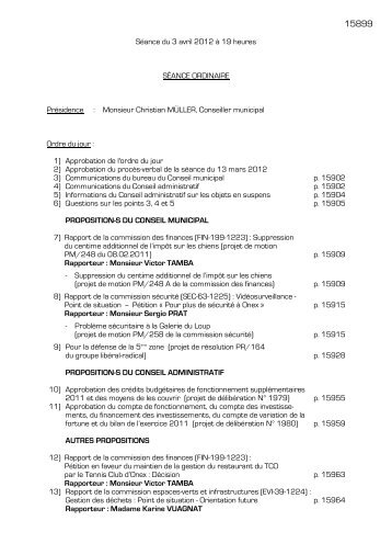 Procès-verbal du 3 avril 2012 (PDF - 889.47 Ko) - Onex
