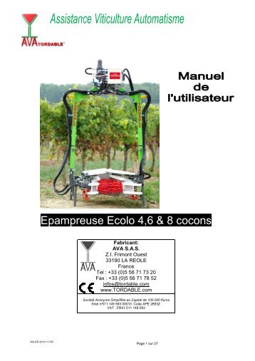 Epampreuse Ecolo 4,6 & 8 cocons - Ava Tordable