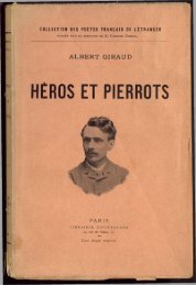 HÉROS ET PIERROTS - Archives et musée de la littérature