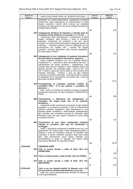 Impianti semaforici in formato pdf - Città di Torino