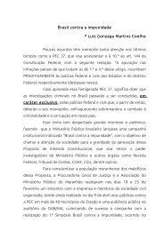 Artigo Brasil Contra a Impunidade - Luiz Gonzaga Martins Coelho ...