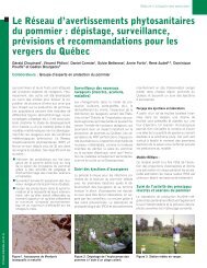 Le Réseau d'avertissements phytosanitaires du pommier ... - IRDA