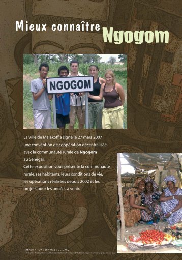 Exposition "Mieux connaître Ngogom" - Ville de Malakoff