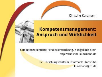 Kompetenzmanagement - Christine Kunzmann