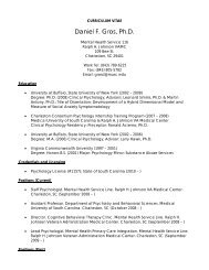 Curriculum Vitae - Medical University of South Carolina