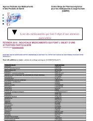 Liste des médicaments qui font l'objet d'une attention ... - CBIP