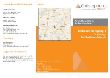 Fachkundelehrgang 1 - Christophorus-Kliniken GmbH