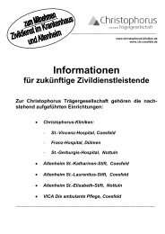 Informationen - Christophorus-Kliniken GmbH