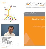 Botulinumtoxin - Christophorus-Kliniken GmbH