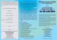 Flyer - Musicals und Singspiele in der Christuskirche