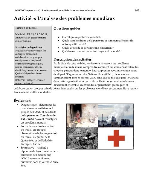 Activite 5 L Analyse Des Problemes Mondiaux