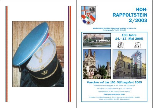 HOH- RAPPOLTSTEIN 2/2003 - Rappoltsteiner Chronik