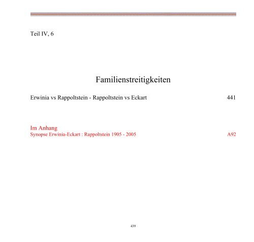 Familienstreitigkeiten - Rappoltsteiner Chronik