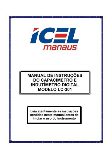 manual de instruções do capacímetro e indutímetro digital modelo lc ...